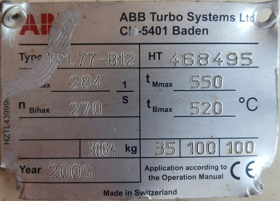 TPL77-B12 Turbocharger